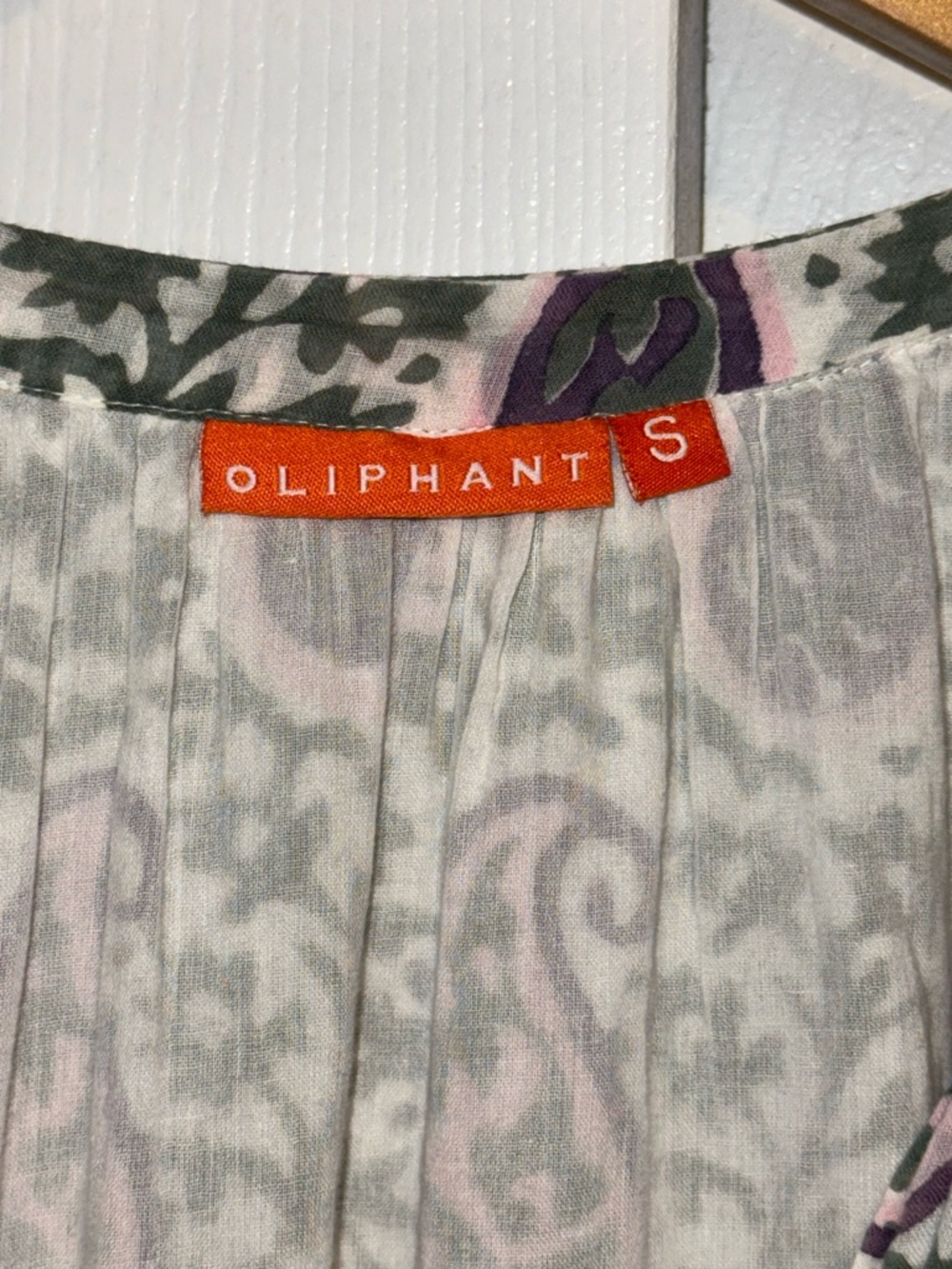 Oliphant Paisley Cotton Mini Dress | Belted Boho Resort Dress | Size Small - Picture 2 of 7